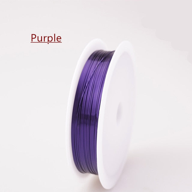 Colorfast Copper Wire For Bracelet Necklace Jewelry DIY Accessories 0.2/0.25/0.3/0.5/0.6/1.0mm Craft Beading Wire HK018
