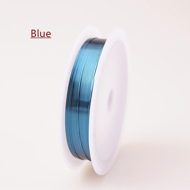 Colorfast Copper Wire For Bracelet Necklace Jewelry DIY Accessories 0.2/0.25/0.3/0.5/0.6/1.0mm Craft Beading Wire HK018