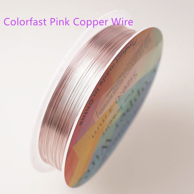 Colorfast Copper Wire For Bracelet Necklace Jewelry DIY Accessories 0.2/0.25/0.3/0.5/0.6/1.0mm Craft Beading Wire HK018