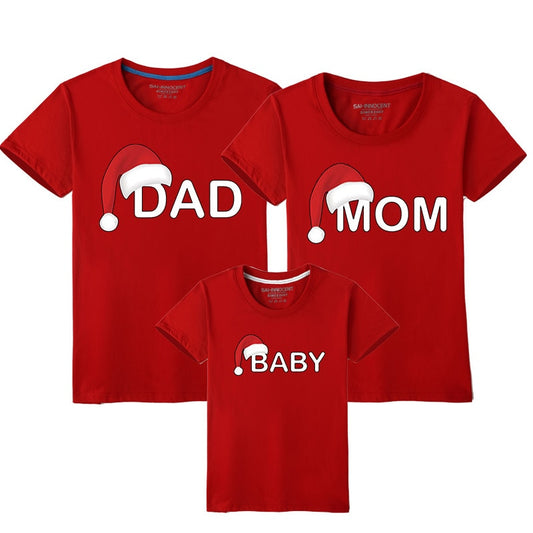 Christmas Dad Mom Baby T-Shirt Clothing for Family Matching Outfits Clothes Mother Daughter Father Son Look Mommy and Me Shirt