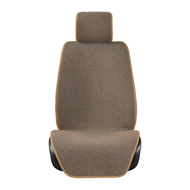 Linen Car Seat Cover Protector Flax Front or Rear Seat Back Cushion Pad Mat Backrest for Auto Interior Truck Suv Van