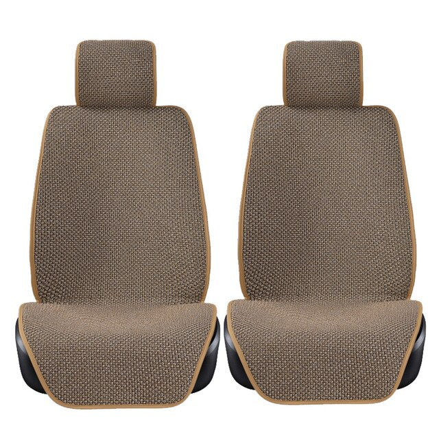 Linen Car Seat Cover Protector Flax Front or Rear Seat Back Cushion Pad Mat Backrest for Auto Interior Truck Suv Van