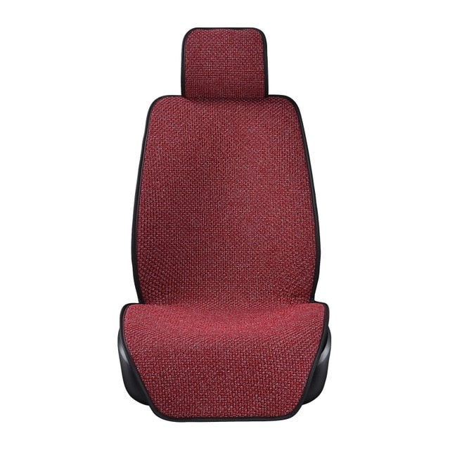 Linen Car Seat Cover Protector Flax Front or Rear Seat Back Cushion Pad Mat Backrest for Auto Interior Truck Suv Van