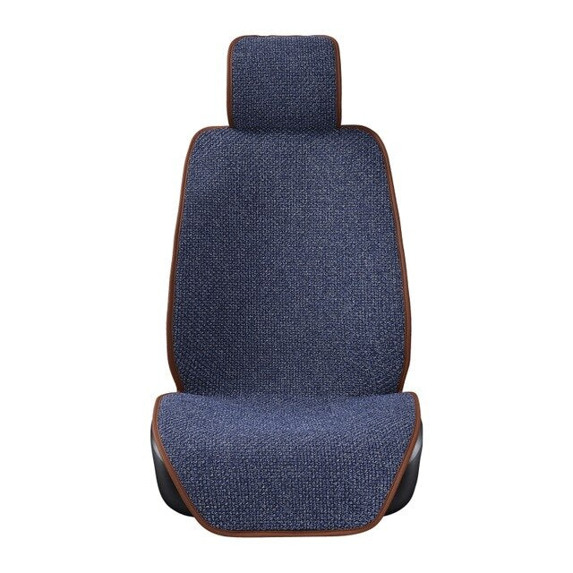 Linen Car Seat Cover Protector Flax Front or Rear Seat Back Cushion Pad Mat Backrest for Auto Interior Truck Suv Van
