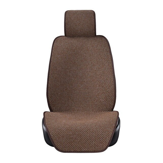 Linen Car Seat Cover Protector Flax Front or Rear Seat Back Cushion Pad Mat Backrest for Auto Interior Truck Suv Van