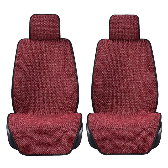 Linen Car Seat Cover Protector Flax Front or Rear Seat Back Cushion Pad Mat Backrest for Auto Interior Truck Suv Van