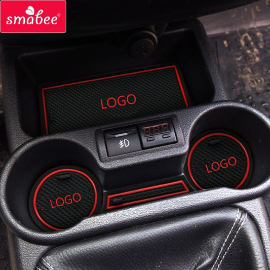 Smabee Anti-Slip Gate Slot Cup Mat for Lada Granta Interior Non-slip mat Accessories Door Pad 9pcs/16pcs Car Styling Stickers