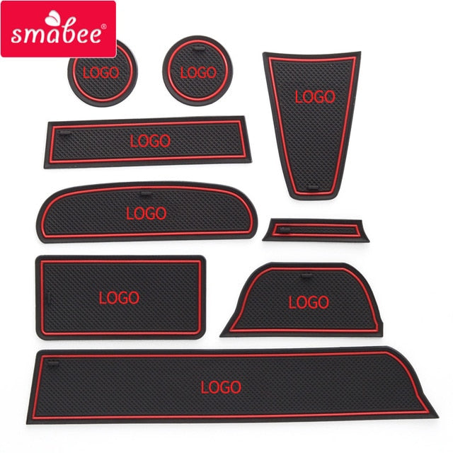 Smabee Anti-Slip Gate Slot Cup Mat for Lada Granta Interior Non-slip mat Accessories Door Pad 9pcs/16pcs Car Styling Stickers