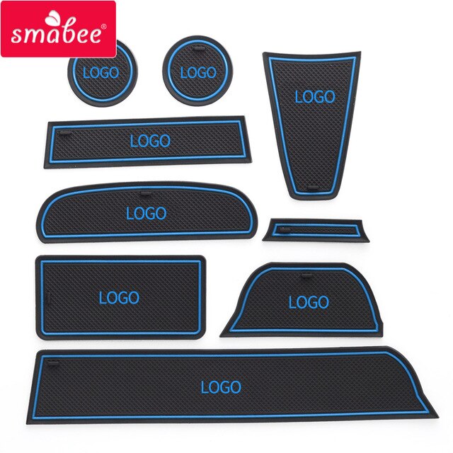 Smabee Anti-Slip Gate Slot Cup Mat for Lada Granta Interior Non-slip mat Accessories Door Pad 9pcs/16pcs Car Styling Stickers
