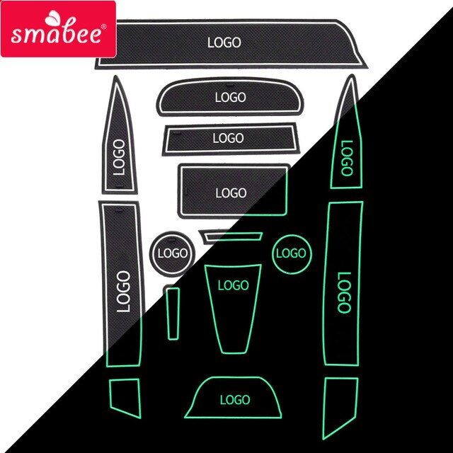 Smabee Anti-Slip Gate Slot Cup Mat for Lada Granta Interior Non-slip mat Accessories Door Pad 9pcs/16pcs Car Styling Stickers