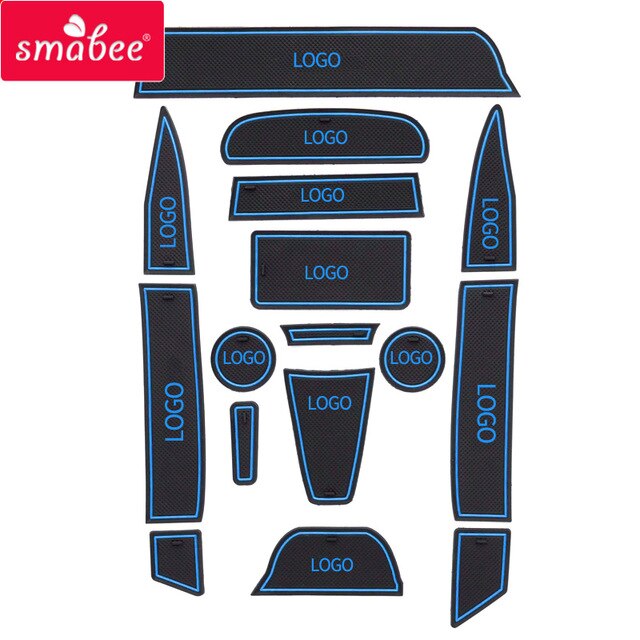 Smabee Anti-Slip Gate Slot Cup Mat for Lada Granta Interior Non-slip mat Accessories Door Pad 9pcs/16pcs Car Styling Stickers