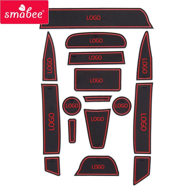 Smabee Anti-Slip Gate Slot Cup Mat for Lada Granta Interior Non-slip mat Accessories Door Pad 9pcs/16pcs Car Styling Stickers