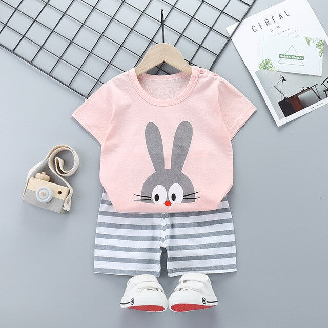 Children's Wear 2018 spring Summer Baby kids Boys Sports casual Suit boy T-shirt + jeans 2pc Set Children's Clothes kids clothes