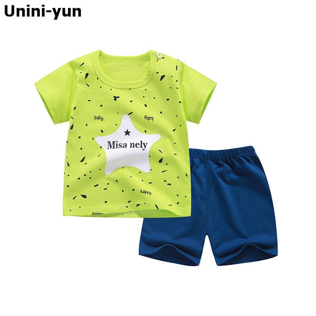 Children's Wear 2018 spring Summer Baby kids Boys Sports casual Suit boy T-shirt + jeans 2pc Set Children's Clothes kids clothes