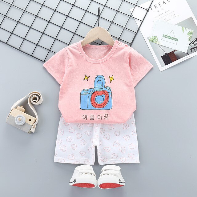 Children's Wear 2018 spring Summer Baby kids Boys Sports casual Suit boy T-shirt + jeans 2pc Set Children's Clothes kids clothes