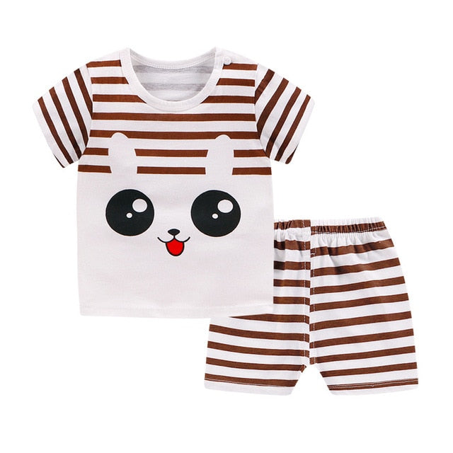 Children's Wear 2018 spring Summer Baby kids Boys Sports casual Suit boy T-shirt + jeans 2pc Set Children's Clothes kids clothes
