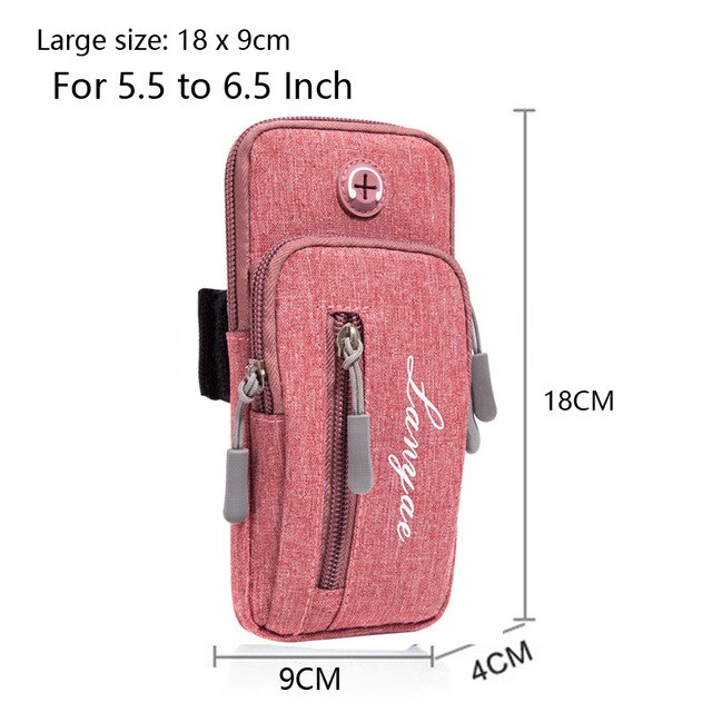 Sport Arm Bag Sports Cell Phone Case Running Jogging Pouch Wallet With Arm Band Charging Earphone Hole