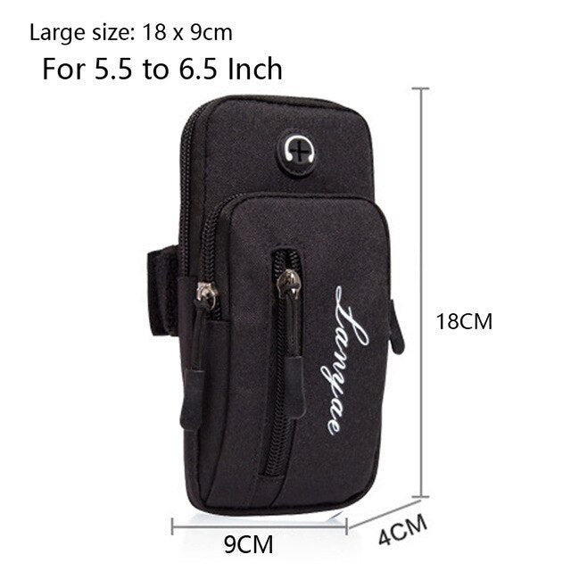 Sport Arm Bag Sports Cell Phone Case Running Jogging Pouch Wallet With Arm Band Charging Earphone Hole