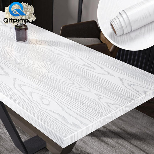 Wood Grain Wallpaper Self-adhesive Waterproof Wall Stickers Contact Papers Wardrobe Furniture Door Film Decor Home Improvement