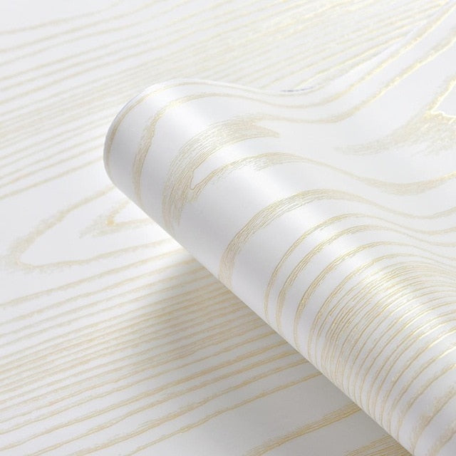 Wood Grain Wallpaper Self-adhesive Waterproof Wall Stickers Contact Papers Wardrobe Furniture Door Film Decor Home Improvement