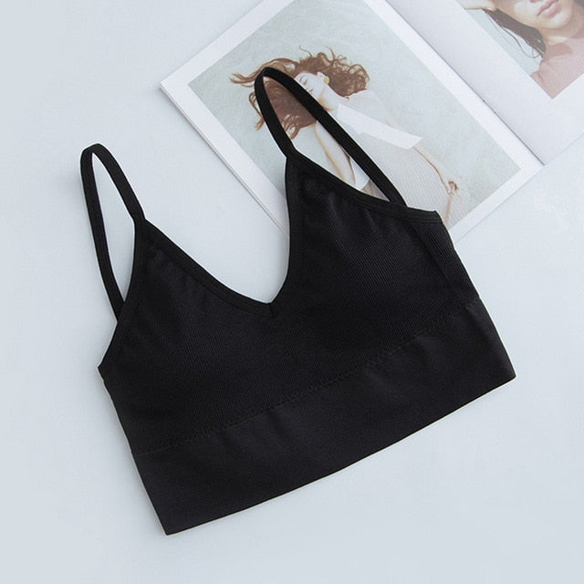 Sports Bra 2020  Women Fitness Top Seamless Yoga Bra Black White Running Yoga Gym Crop Top Women Push Up Sport Bra Top