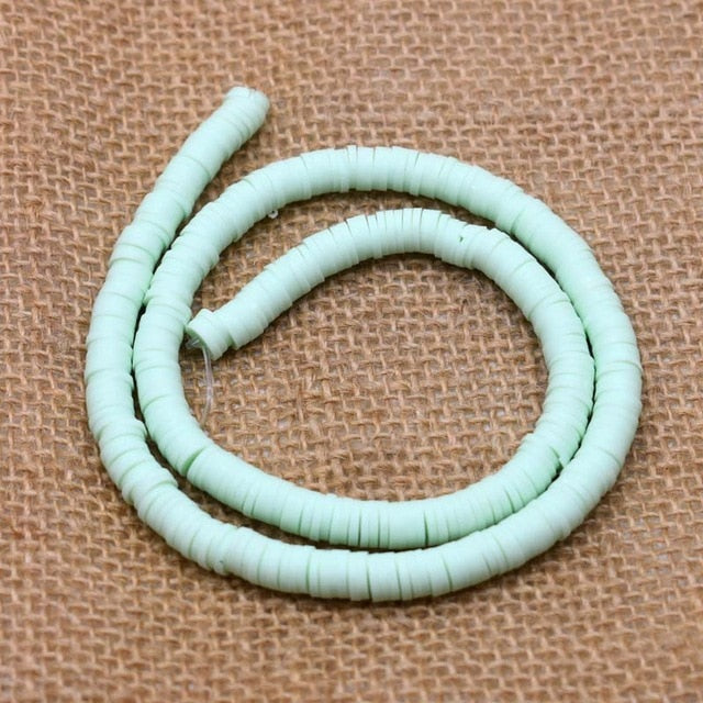 6mm Flat Round Polymer Clay Beads Chip Disk Loose Spacer Handmade Beads For DIY Jewelry Making Bracelet Finding Mixed Color
