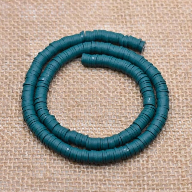 6mm Flat Round Polymer Clay Beads Chip Disk Loose Spacer Handmade Beads For DIY Jewelry Making Bracelet Finding Mixed Color