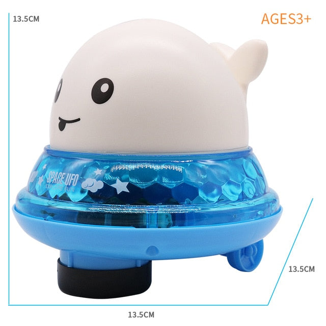 Creative Water Spray Bath Toy Whale Shape Led Light Water Spray Ball Baby Bath Water Toys Automatic Induction Toys For Kids Gift