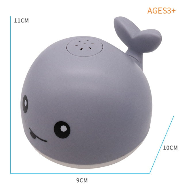 Creative Water Spray Bath Toy Whale Shape Led Light Water Spray Ball Baby Bath Water Toys Automatic Induction Toys For Kids Gift