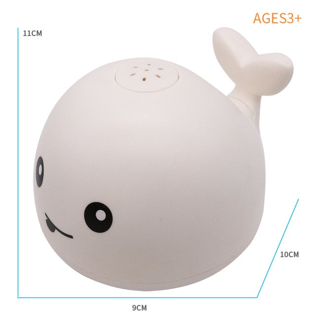 Creative Water Spray Bath Toy Whale Shape Led Light Water Spray Ball Baby Bath Water Toys Automatic Induction Toys For Kids Gift
