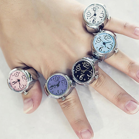 Fashion Women Men Ring Watch Stretch Quartz Finger Watches Rings Jewelry Gifts XRQ88