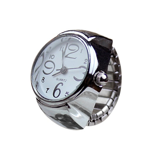 Fashion Women Men Ring Watch Stretch Quartz Finger Watches Rings Jewelry Gifts XRQ88