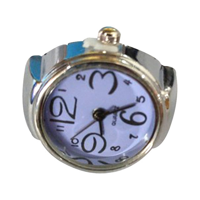 Fashion Women Men Ring Watch Stretch Quartz Finger Watches Rings Jewelry Gifts XRQ88
