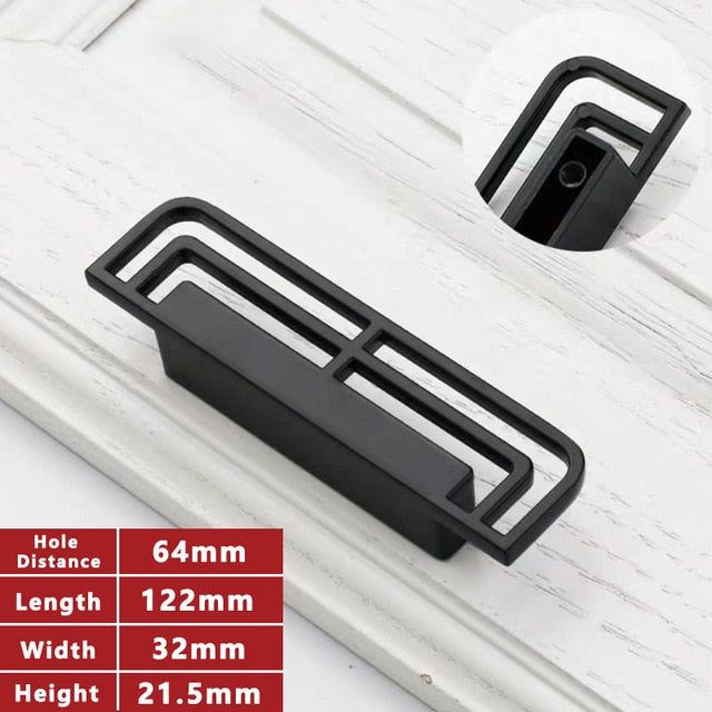 WV Classical Handle Solid Brass Black Gold Vintage Handles 96mm Ancient Cabinet Door Handles for Furniture Drawer Pulls Hardware