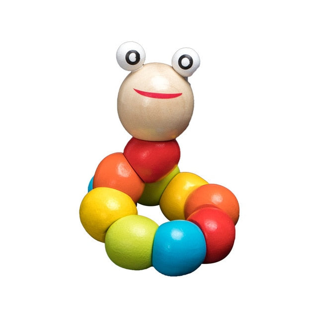 Kids Montessori Wooden Toys Rainbow Blocks Kid Learning Toy Baby Music Rattles Graphic Colorful Wooden Blocks Educational Toy