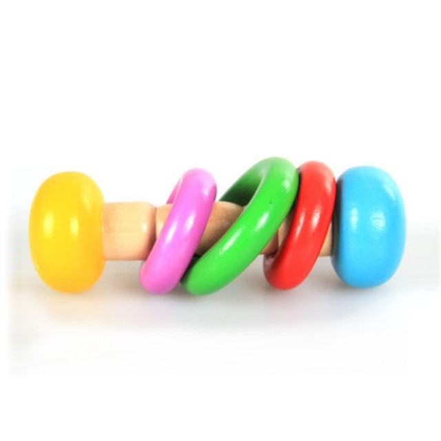 Kids Montessori Wooden Toys Rainbow Blocks Kid Learning Toy Baby Music Rattles Graphic Colorful Wooden Blocks Educational Toy