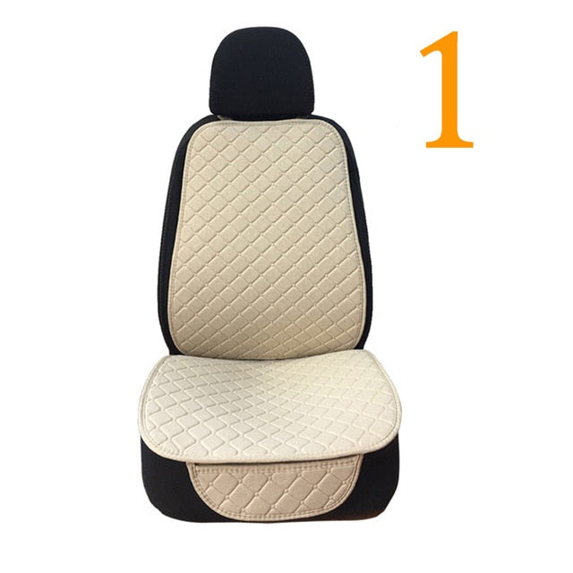 Car Seat Cover Protector Front Backrest Cushion Pad Mat Flax auto Breathable Protector seat Mat Pad Car Accessories