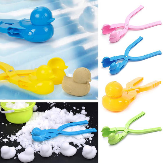 Plastic Snowball Maker Clip Safety Cartoon Duck Winter Snow Sand Mold Tool for Snowball Fight Outdoor Fun Sports Dropshipping