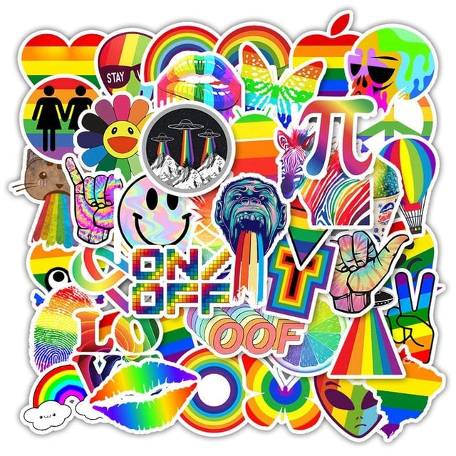 35/50pcs Vsco Sticker for Kids Anime Laptop Stickers Pack Skateboard Motorcycle Vsco Girl Toys for Children Cool Animal Stickers
