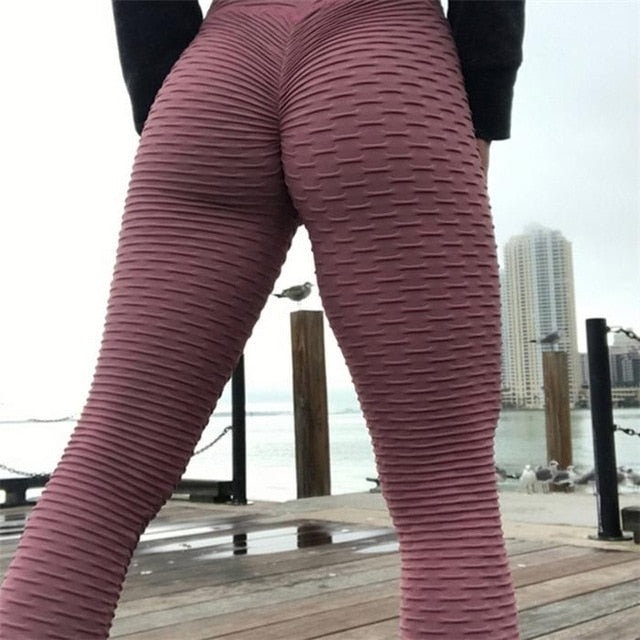2020 Sexy Yoga Pants Sport Leggings High Waist Push Up Fitness Slim Gym Running Tights Black Workout Sports Pants Yoga Leggings
