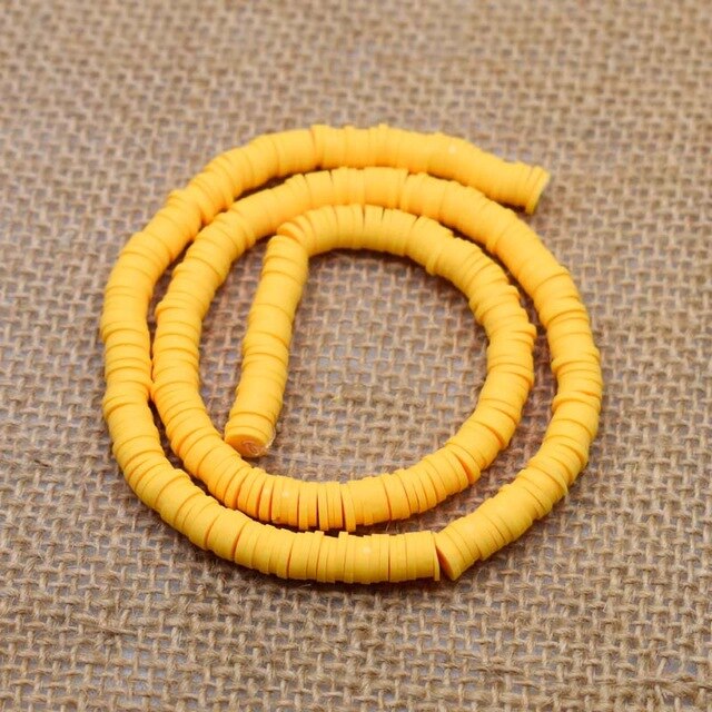 6mm Flat Round Polymer Clay Beads Chip Disk Loose Spacer Handmade Beads For DIY Jewelry Making Bracelet Finding Mixed Color
