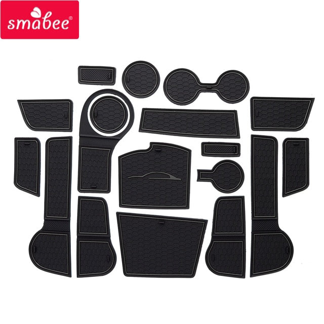 smabee Anti-Slip Gate slot cup mat for Kia Rio 4  X-Line RIO 2017 2018 2019 2020 Interior Door Pad/Cup Non-slip pad Accessories