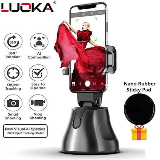 Selfie Stick Portable 360°Rotation Auto Face & Object Tracking Smart Shooting Phone Mount Vlog Shooting Smartphone Mount Holder