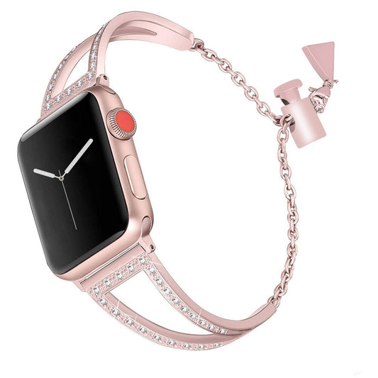 Diamond Jewelry Watch Bands For Apple Watch 38mm 42mm 40mm 44mm iwatch Strap Series 5 4 3 2 1 Stainless Steel Women Bracelet