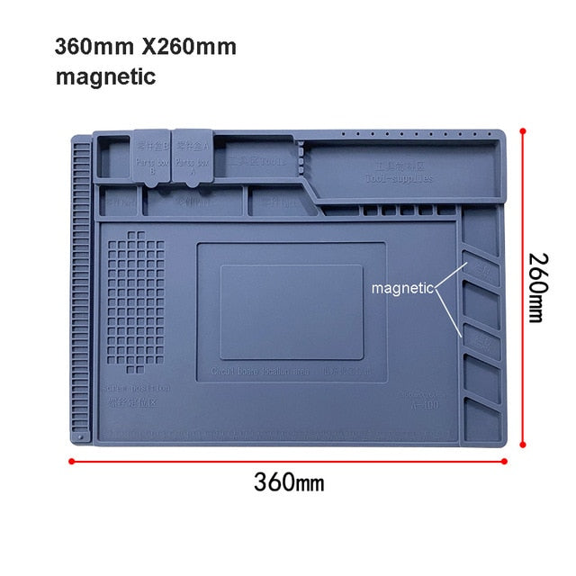 ESD Heat Insulation Working mat Soldering Station Iron Phone Computer Repair Mat Magnetic Heat-resistant BGA Insulator Platform