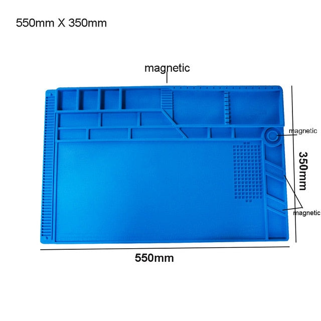 ESD Heat Insulation Working mat Soldering Station Iron Phone Computer Repair Mat Magnetic Heat-resistant BGA Insulator Platform