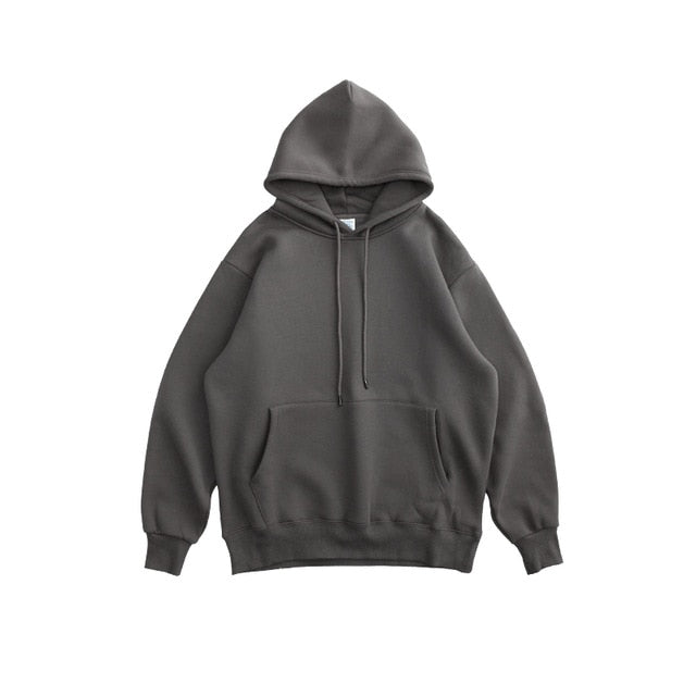 INFLATION 2020 Autumn Mens Thick Fleece Hoodies Hip Hop Pure Hoodies Thick Velvet Fabrics Winter Hoodies 167W17