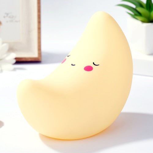 2019 Cute Smiley Clouds Stars Moon Appease Glow Night Light Feeding Light Baby Sleeping Toy Kids Christmas Gifts for New Year