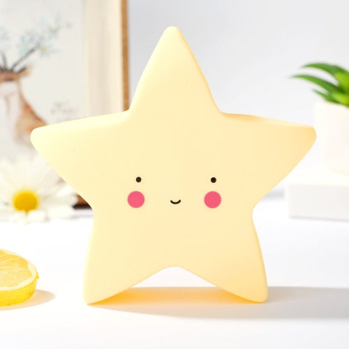 2019 Cute Smiley Clouds Stars Moon Appease Glow Night Light Feeding Light Baby Sleeping Toy Kids Christmas Gifts for New Year
