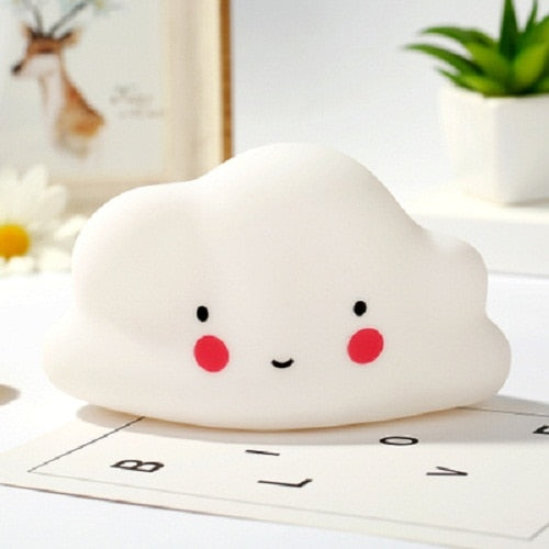 2019 Cute Smiley Clouds Stars Moon Appease Glow Night Light Feeding Light Baby Sleeping Toy Kids Christmas Gifts for New Year